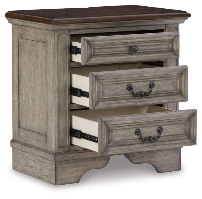 Lodenbay - Antique Gray - Three Drawer Night Stand - Image 3