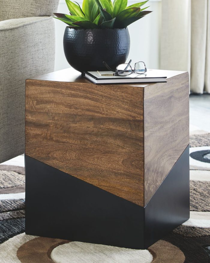 Trailbend - Brown / Gunmetal - Accent Table - Image 2