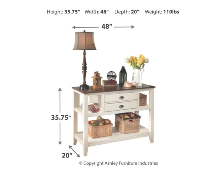 Whitesburg - Brown / Cottage White - Dining Room Server - Image 4