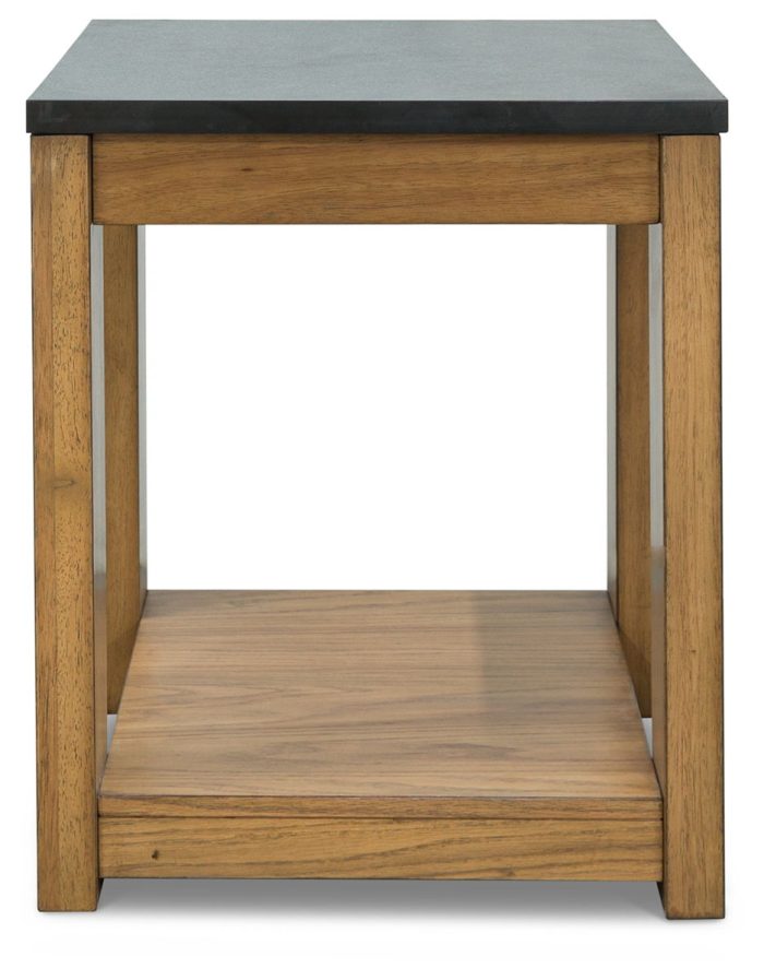 Quentina - Light Brown / Black - Rectangular End Table - Image 4