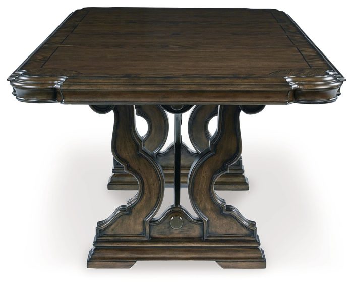 Maylee - Dark Brown - 11 Pc. - Dining Extension Table, 4 Side Chairs, 2 Arm Chairs, Storage Bench, Buffet And Hutch - Image 4