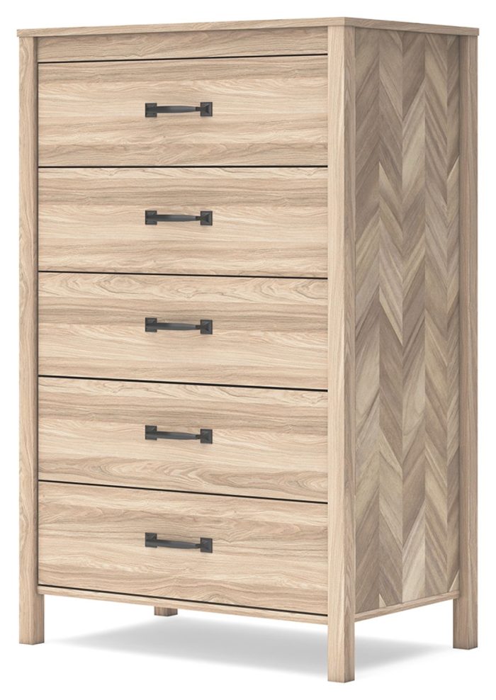 Battelle - Tan - Five Drawer Chest - Image 2