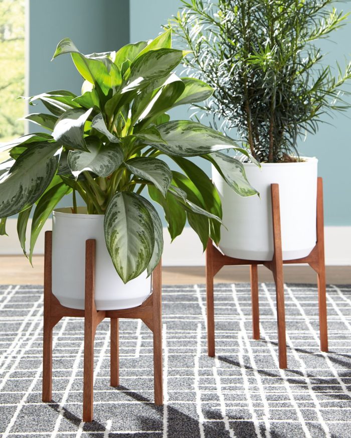 Dorcey - White / Brown - Planter Set (Set of 2) - Image 3