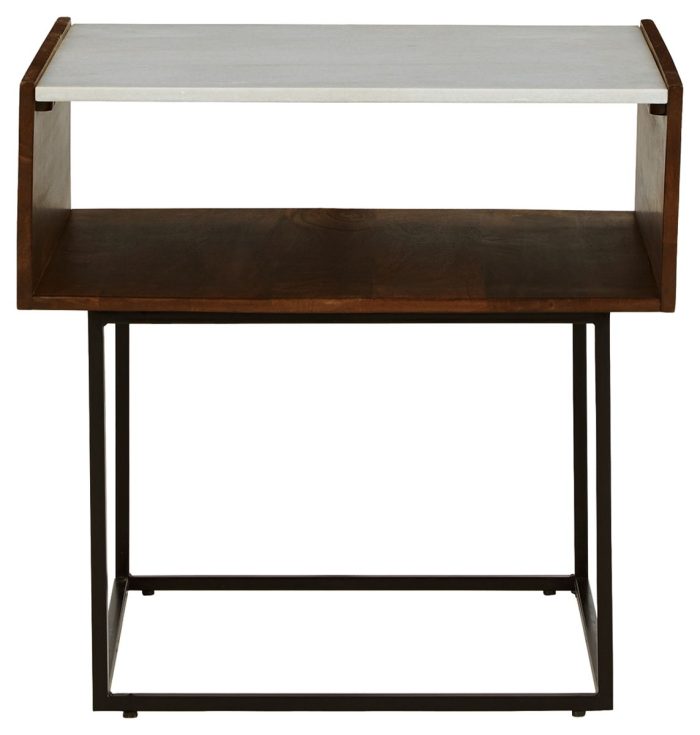 Rusitori - Brown / Beige / White - Rectangular End Table - Image 3