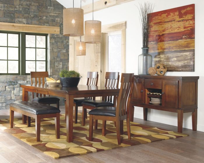 Ralene - Medium Brown - Rectangular Dining Room Butterfly Extension Table - Image 3