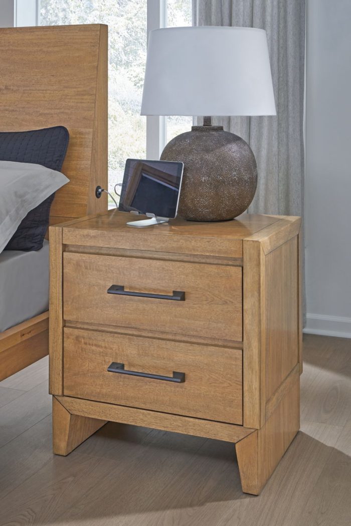 Sherbana - Light Brown - Two Drawer Night Stand - Image 4