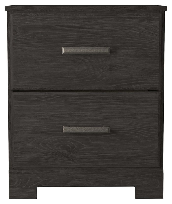Belachime - Charcoal - Two Drawer Night Stand - Image 3