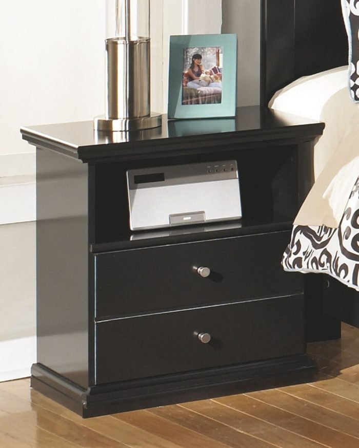Maribel - Black - One Drawer Night Stand - Image 3