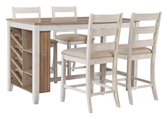 Skempton - White - Rectangular Counter Table With Storage - Image 2