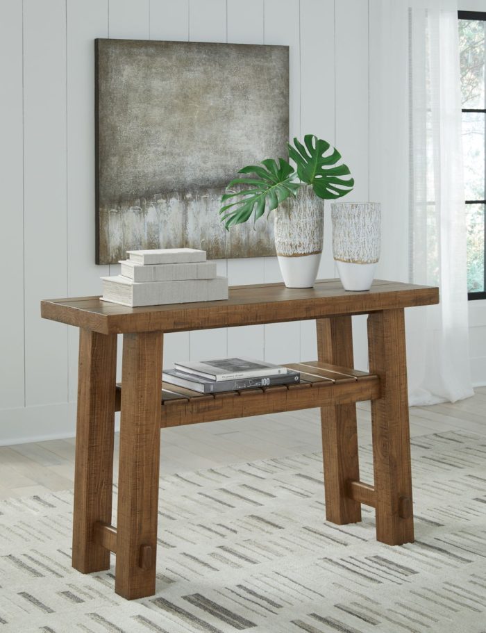 Mackifeld - Warm Brown - Sofa Table - Image 3