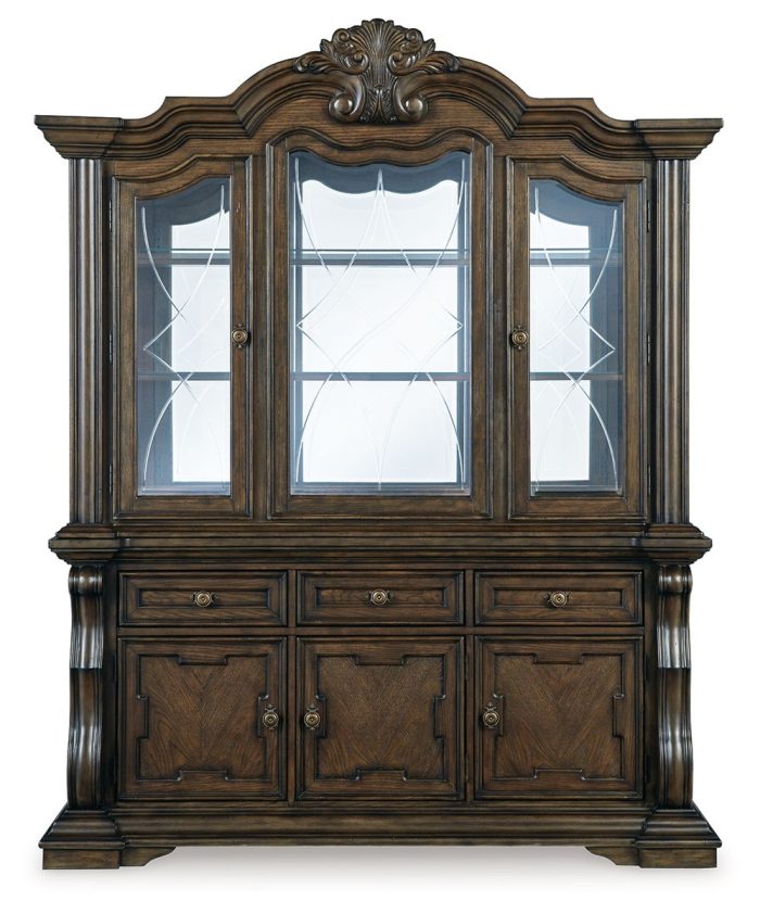 Maylee - Dark Brown - Dining Buffet And Hutch - Image 4