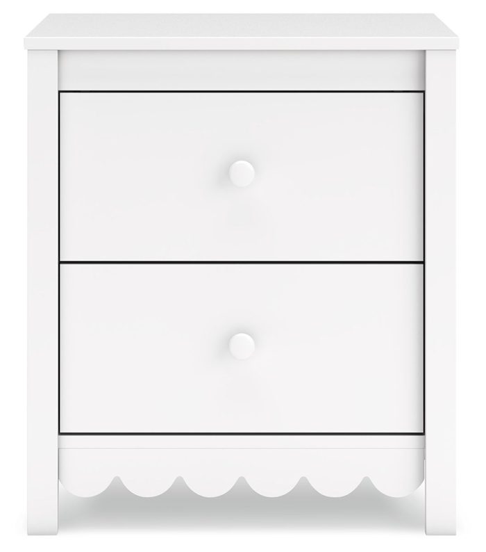 Hallityn - White - Two Drawer Night Stand - Image 2
