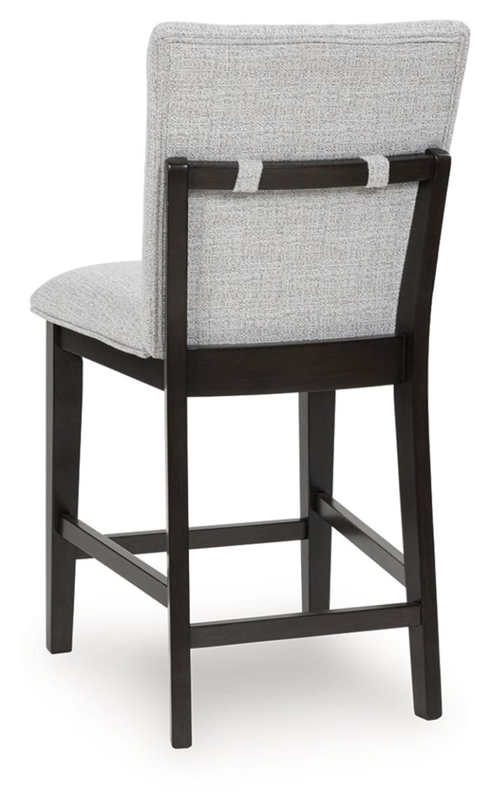 Neymorton - Dark Grayish Brown - Upholstered Barstool (Set of 2) - Image 3