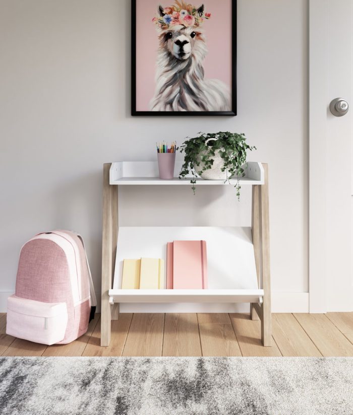 Blariden - White / Tan - Small Bookcase - Image 4