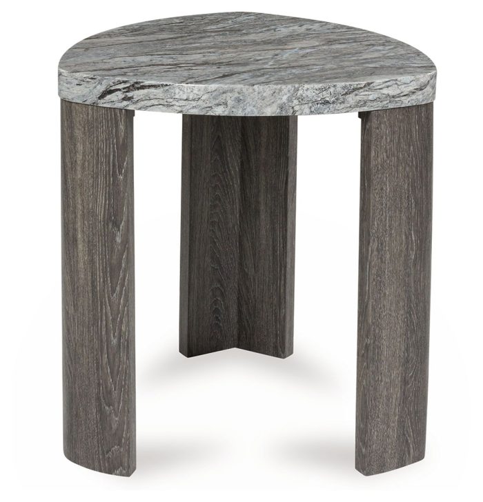 Surmour - Gray / Brown - Triangle End Table - Image 2