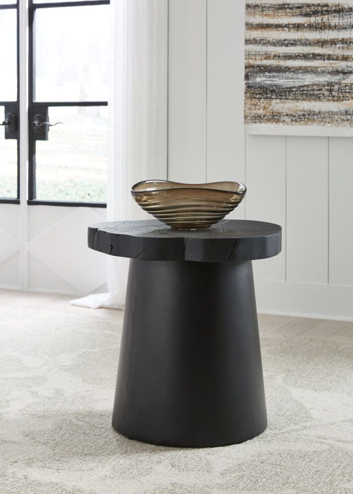 Wimbell - Black - Round End Table - Image 4