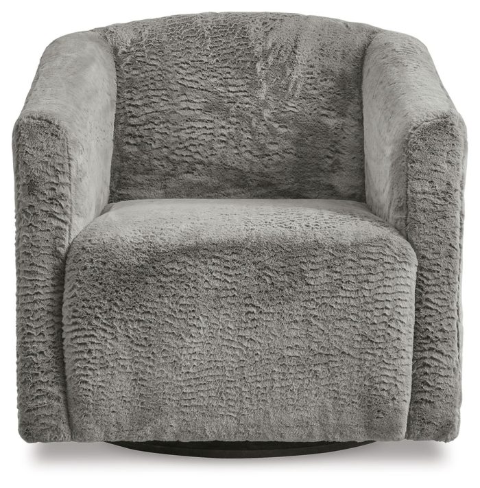 Bramner - Charcoal - Swivel Accent Chair - Image 2