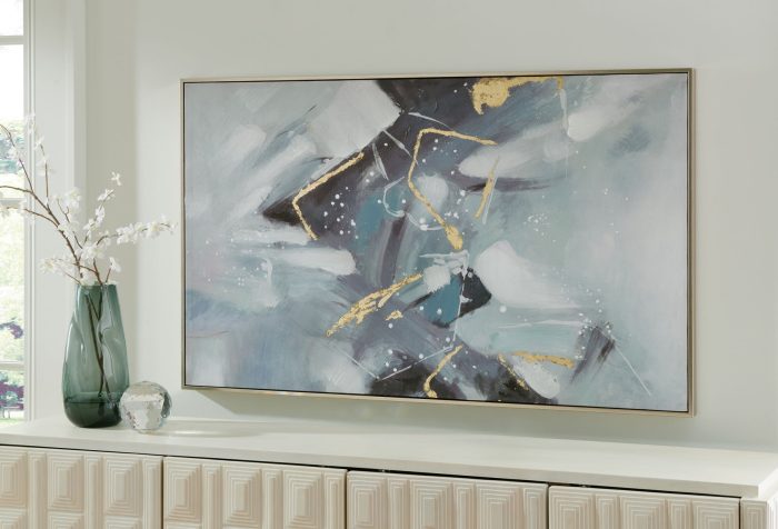 Cormette - Blue / White / Gold Finish - Wall Art - Image 4