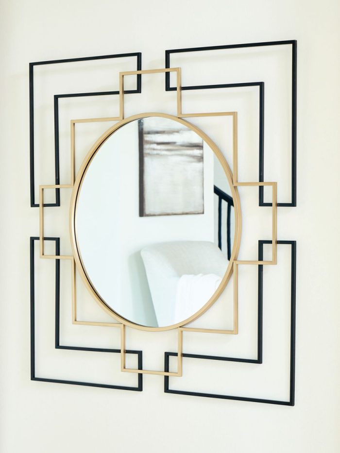 Oceanal - Black / Gold Finish - Accent Mirror - Image 4