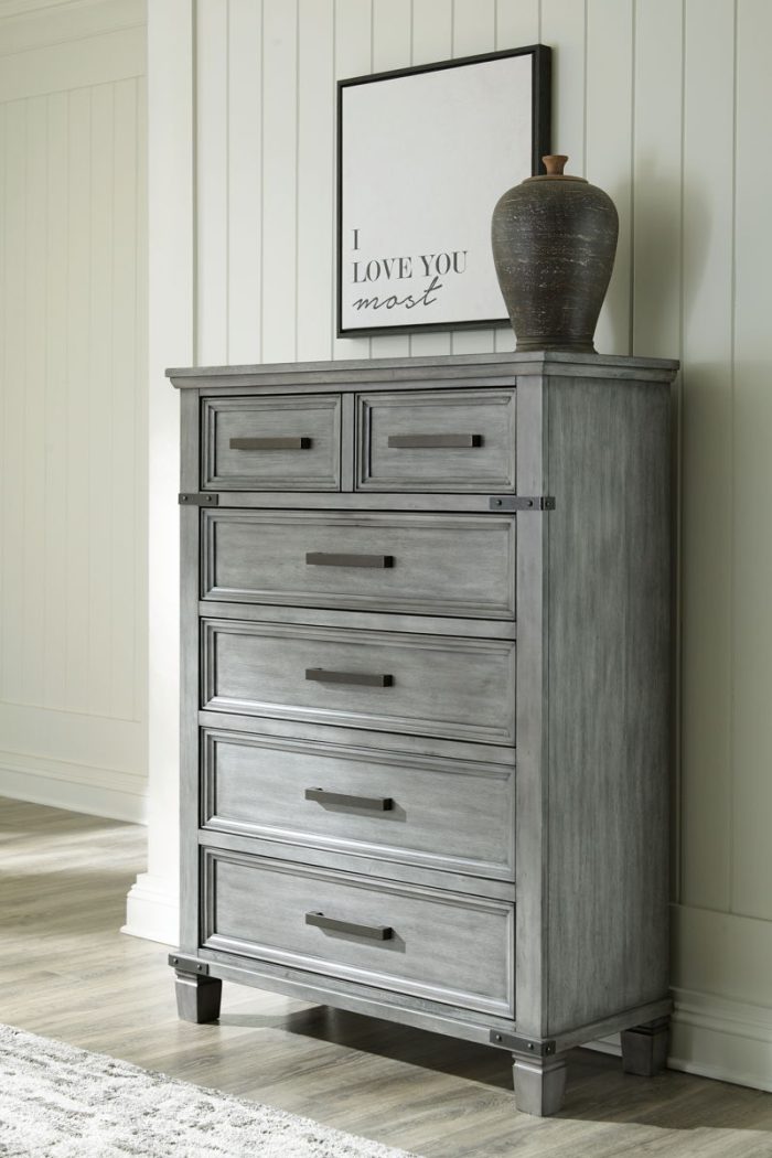 Russelyn - Gray - Five Drawer Chest - Image 3