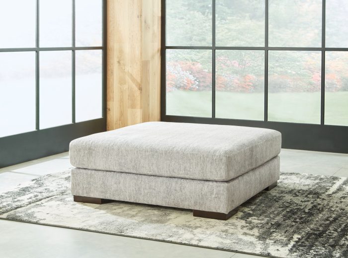 Regent Park - Pewter - Oversized Accent Ottoman - Image 2