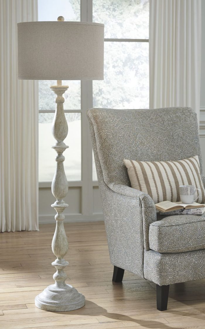 Bernadate - Whitewash - Poly Floor Lamp - Image 2