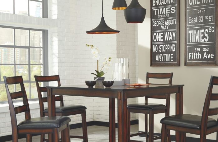 Coviar - Brown - DRM Counter Table Set (Set of 5) - Image 3