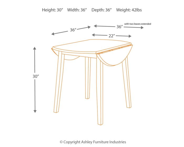 Hammis - Dark Brown - Round DRM Drop Leaf Table - Image 4