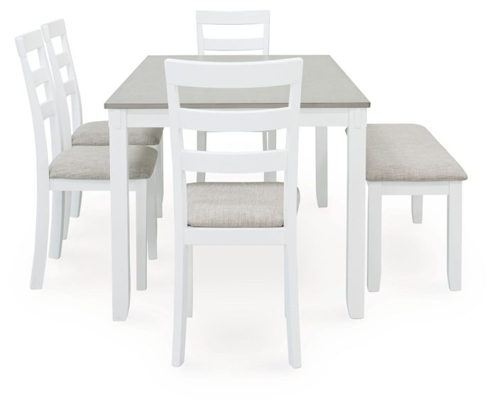 Stonehollow - White / Gray - Rectangular Drm Table Set (Set of 6) - Image 2