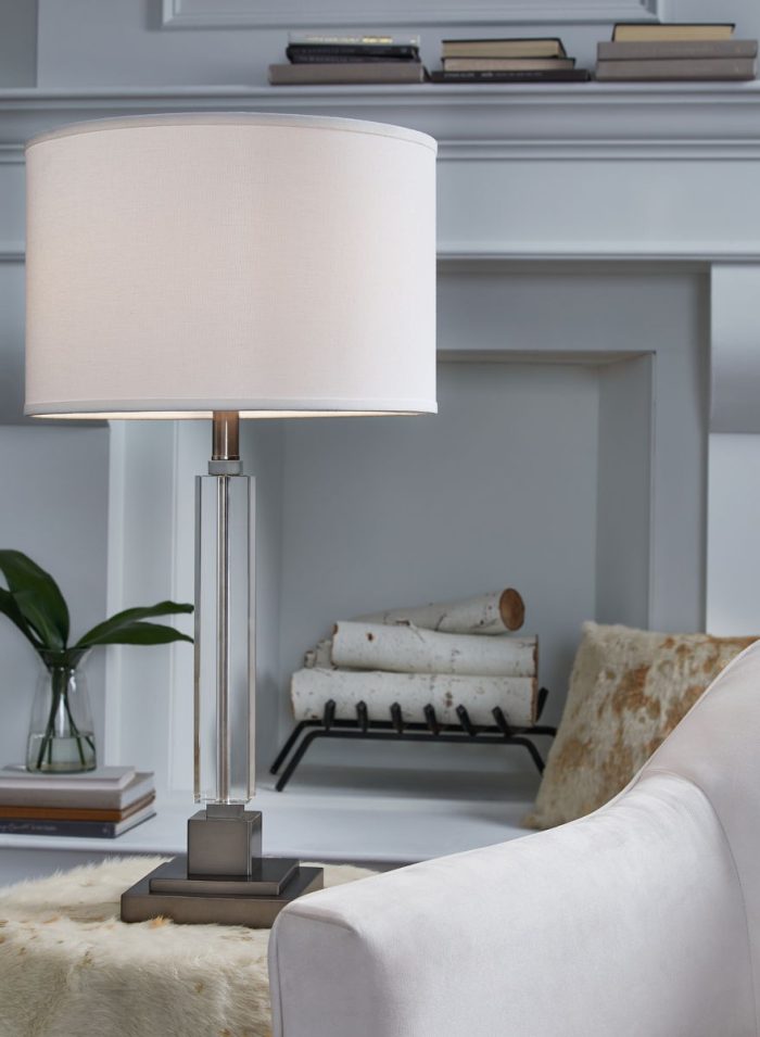 Deccalen - Clear / Silver Finish - Crystal Table Lamp - Image 4