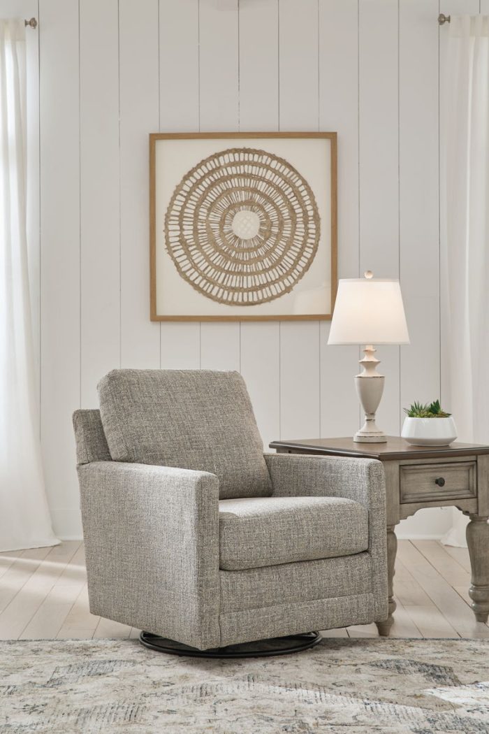 Bralynn - Linen - Swivel Glider Accent Chair - Image 4