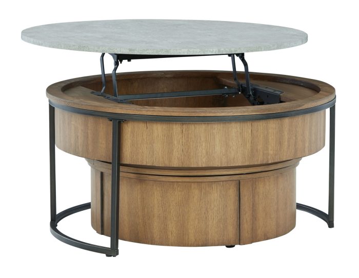 Fridley - Gray / Brown / Black - Nesting Cocktail Tables (Set of 2) - Image 4