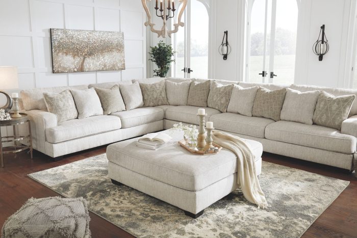 Rawcliffe - Parchment - Oversized Accent Ottoman - Image 3