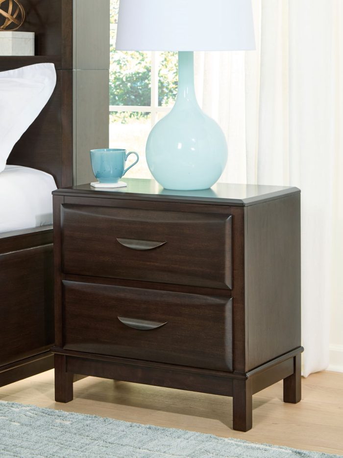 Vanmore - Dark Brown - Two Drawer Night Stand - Image 3