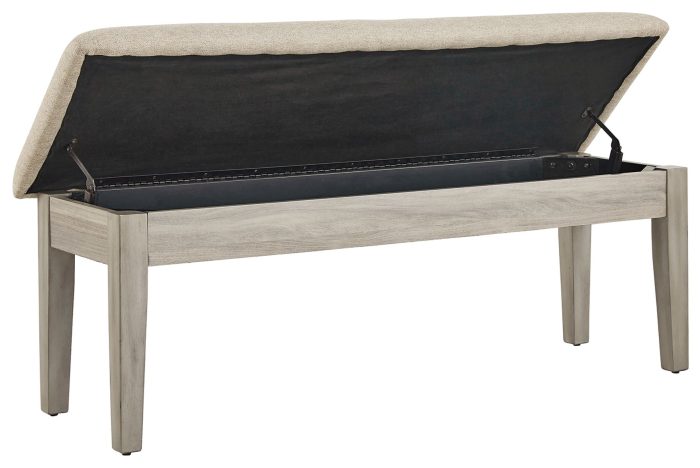 Parellen - Beige / Gray - Upholstered Storage Bench - Image 2