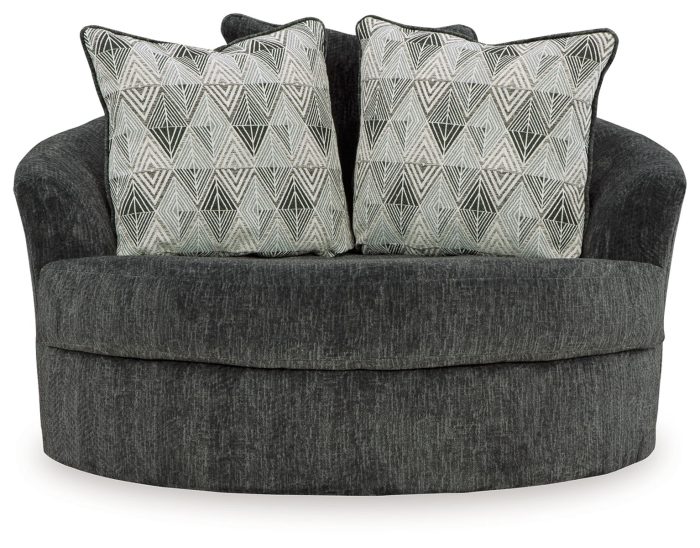 Biddeford - Shadow - Oversized Swivel Accent Chair - Image 3
