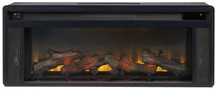 Entertainment Accessories - Black - Fireplace Insert - Rectangular - Image 3