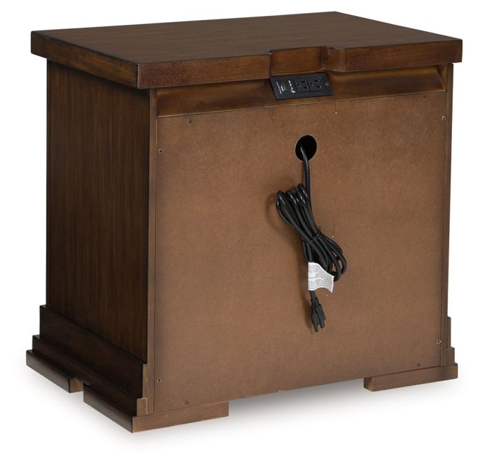 Taffenbrook - Medium Brown - Three Drawer Night Stand - Image 2