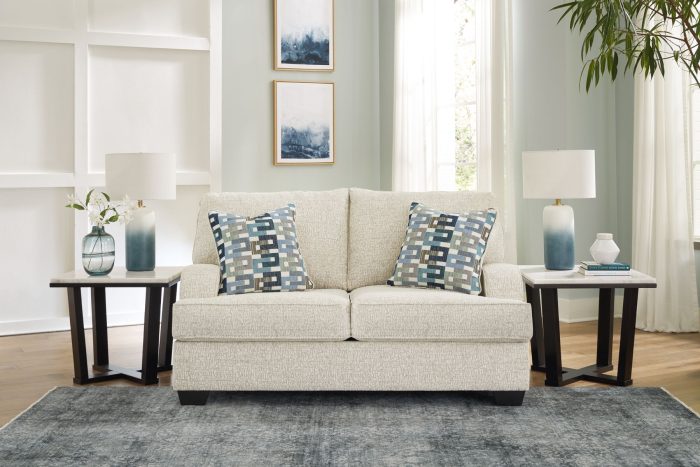 Valerano - Parchment - Loveseat - Image 4