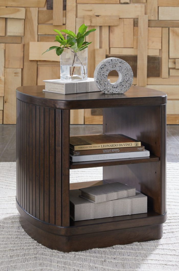 Korestone - Dark Brown - Square End Table - Image 4
