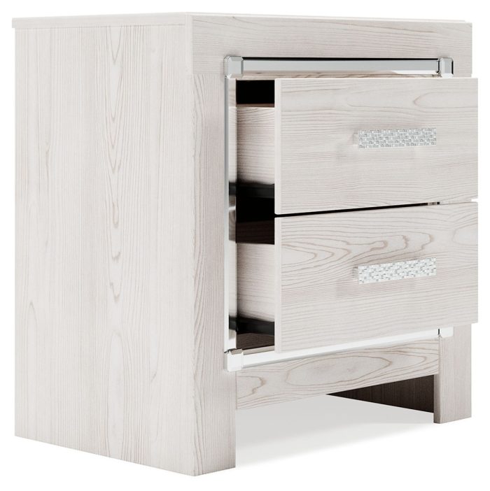 Altyra - White - Two Drawer Night Stand - Image 2