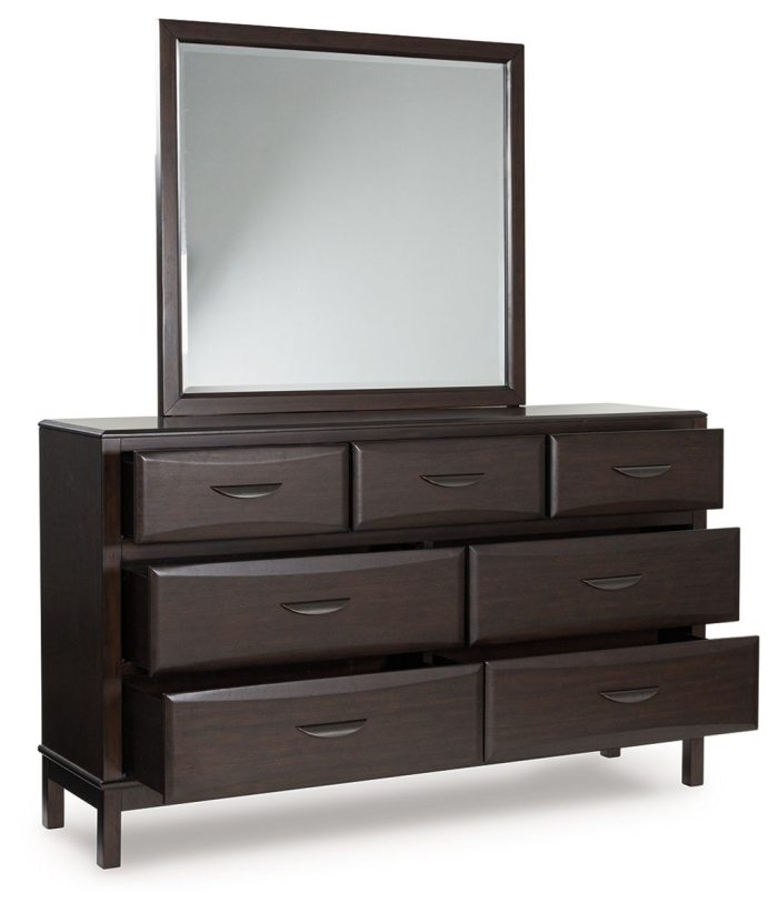Vanmore - Dark Brown - Dresser And Mirror - Image 3