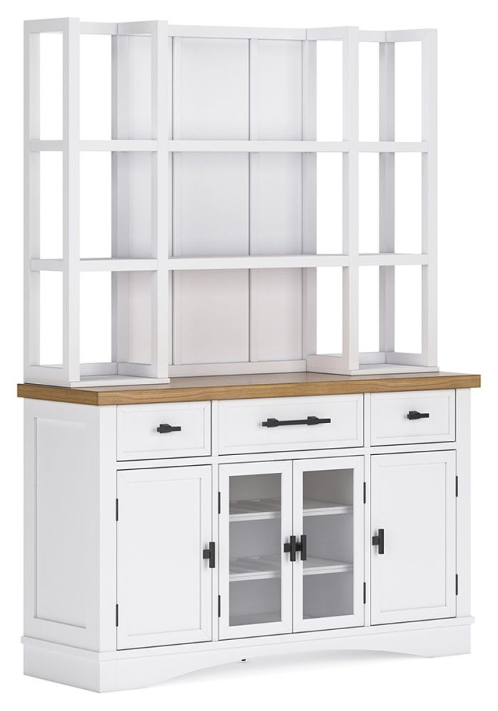 Ashbryn - White / Natural - Dining Server And Hutch - Image 2