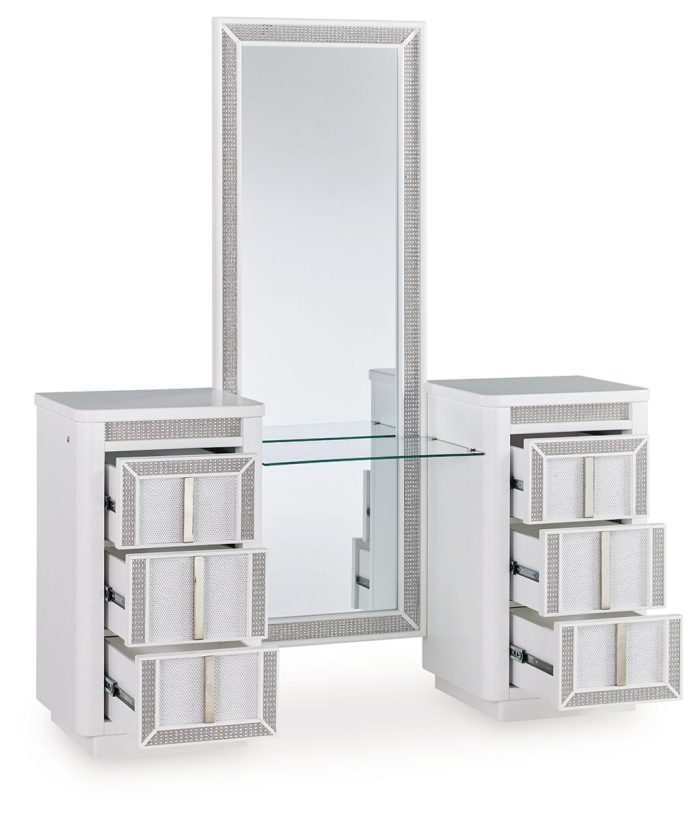 Chalanna - White - Vanity With Mirror - Image 4