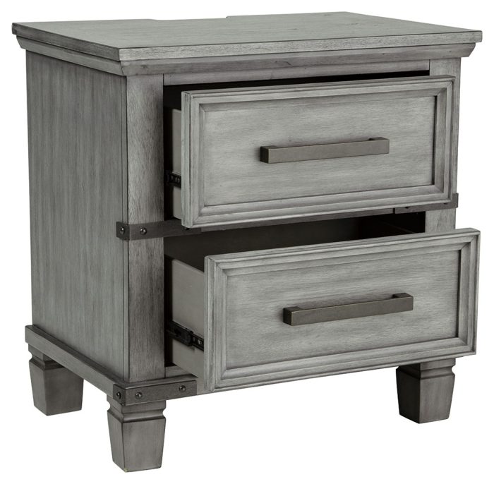 Russelyn - Gray - Two Drawer Night Stand - Image 2