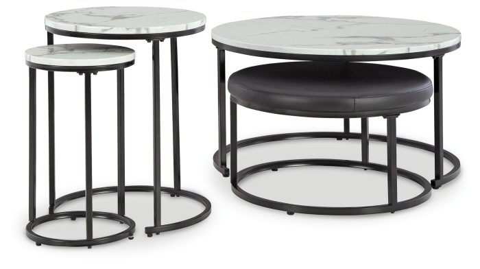 Jusmour - Black / White - Occasional Nesting Table (Set of 4) - Image 2