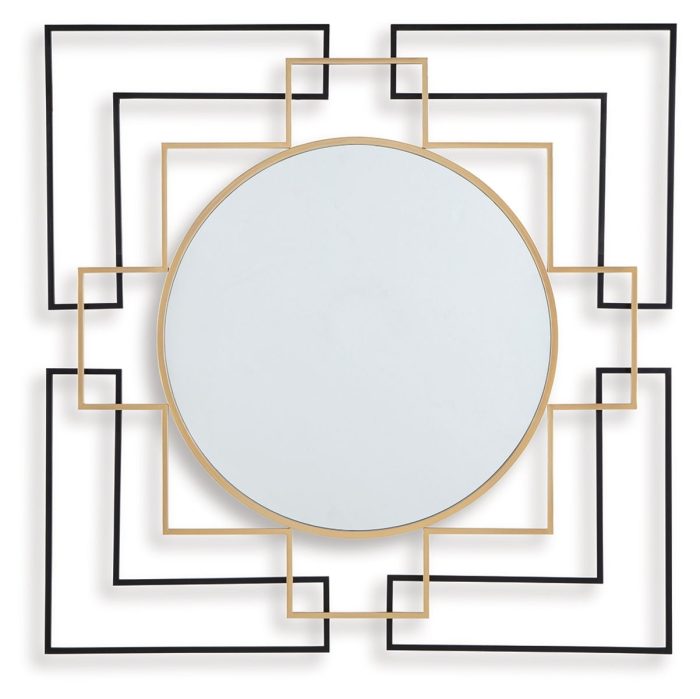 Oceanal - Black / Gold Finish - Accent Mirror
