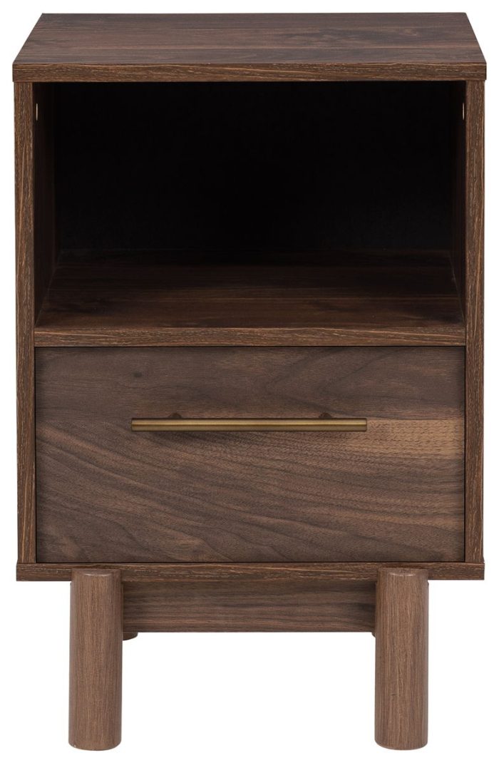Calverson - Mocha - One Drawer Night Stand - Medium - Image 3