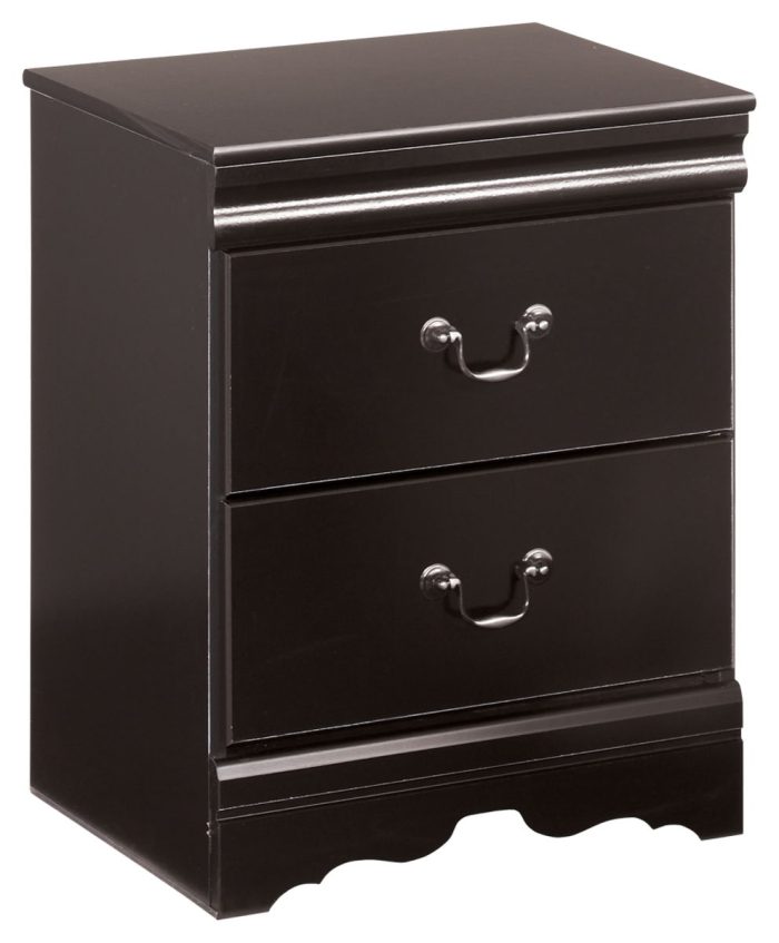 Huey Vineyard - Black - Two Drawer Night Stand
