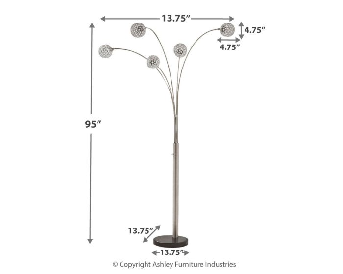 Winter - Silver Finish - Metal Arc Lamp - Image 4